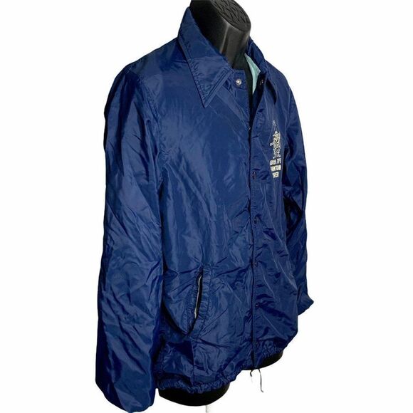 Vintage Nylon Track Jacket S Blue TFS - Picture 4 of 7
